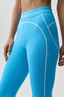 Airbrush High-Waist Heart Throb Legging Azure Blue/White - Unmatched Kicks-ALO