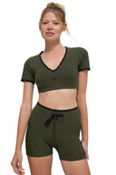 Airbrush Race Pace Short Sleeve Green Olive/Blac - Unmatched Kicks - ALO