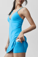 Airbrush Splendor Dress Azure Blue - Unmatched Kicks-ALO