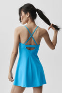 Airbrush Splendor Dress Azure Blue - Unmatched Kicks-ALO