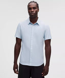 Airing Easy Short-Sleeve Shirt Dotted Link White Starch Blue - Unmatched Kicks-LULULEMON