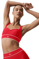 Airlift Alignment Bra - Bright Red/White - Unmatched Kicks - ALO