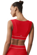 Airlift Alignment Bra - Bright Red/White - Unmatched Kicks - ALO