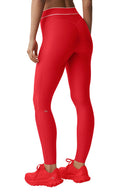 Airlift High - Waist Alignment Legging - Bright Red/White - Unmatched Kicks - ALO