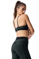 Airlift Line Up Bra Charcoal Green - Unmatched Kicks - ALO