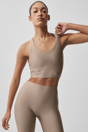 Airlift Super Sleek Bra Tank Gravel - Unmatched Kicks - ALO