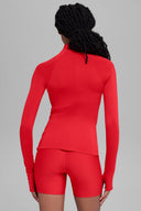 Airlift Winter Warm 1/4 Zip Long Sleeve - Bright Red - Unmatched Kicks - ALO