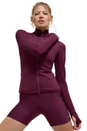 Airlift Winter Warm Radiant Full - Zip Jacket Burgundy - Unmatched Kicks - ALO