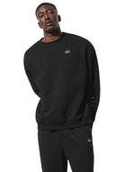 ALO Accolade Crew Neck Pullover Black - Unmatched Kicks - ALO