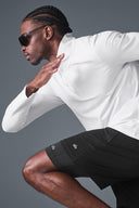 ALO Conquer 1/4 Zip Reform Long Sleeve White - Unmatched Kicks - ALO