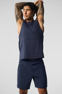 ALO Conquer Muscle Tank Navy - Unmatched Kicks - ALO