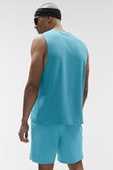 ALO Conquer Muscle Tank Provence Blue Breeze - Unmatched Kicks-ALO