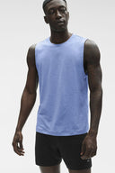 ALO Conquer Muscle Tank Provence Blue Heather - Unmatched Kicks-ALO