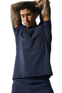 ALO Conquer Reform Crewneck Short Sleeve Navy - Unmatched Kicks - ALO