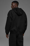 ALO Cotton Canvas Full Zip Hoodie Black - Unmatched Kicks - ALO