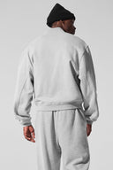 ALO Renown Varsity Jacket Heather Grey - Unmatched Kicks - ALO