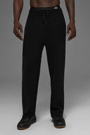 ALO Scholar Straight Leg Sweatpant Black - Unmatched Kicks - ALO