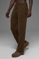 ALO Scholar Straight Leg Sweatpant Espresso - Unmatched Kicks - ALO