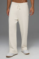 ALO Scholar Straight Leg Sweatpant Ivory - Unmatched Kicks - ALO