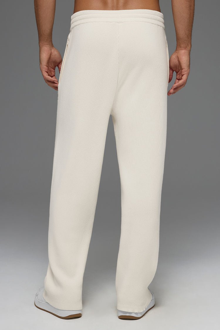ALO Scholar Straight Leg Sweatpant Ivory