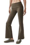 ALO Softsculpt 7/8 Foldover Flare Legging - Olive Tree - Unmatched Kicks - ALO