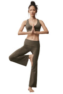 ALO Softsculpt 7/8 Foldover Flare Legging - Olive Tree - Unmatched Kicks - ALO