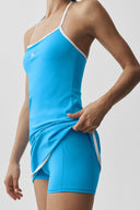ALO Softsculpt Halter Tennis Dress Azure Blue/White - Unmatched Kicks-ALO