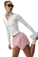 ALO Softsculpt Precision 1/4 Zip Long Sleeve - White - Unmatched Kicks - ALO