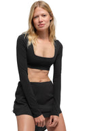 ALO Softsculpt Precision Long Sleeve Bra Black - Unmatched Kicks - ALO