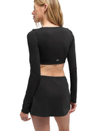 ALO Softsculpt Precision Long Sleeve Bra Black - Unmatched Kicks - ALO