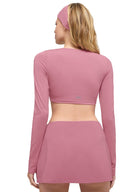 ALO Softsculpt Precision Long Sleeve Bra Pink Wild Rose - Unmatched Kicks - ALO