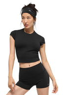 ALO Softsculpt Precision Short Sleeve Top Black - Unmatched Kicks - ALO