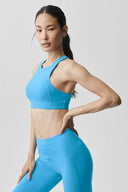 ALO Softsculpt Superset Bra Azure Blue - Unmatched Kicks-ALO