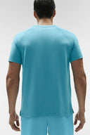 ALO Vapor Crewneck Short Sleeve Blue Breeze - Unmatched Kicks-ALO