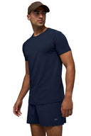 ALO Vapor Crewneck Short Sleeve Navy - Unmatched Kicks-ALO
