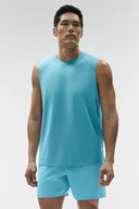 ALO Vapor Muscle Tank Blue Breeze - Unmatched Kicks-ALO