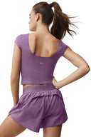 Alosoft Back For More Tee - Plum Kiss - Unmatched Kicks - ALO