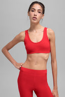 Alosoft Center Stage Bra - Bright Red - Unmatched Kicks - ALO