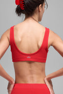 Alosoft Center Stage Bra - Bright Red - Unmatched Kicks - ALO
