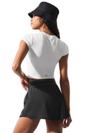 Alosoft Crop Finesse Short Sleeve White - Unmatched Kicks - ALO