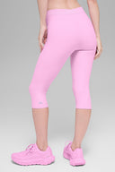 Alosoft High - Waist Iconic 90's Capri - Candy Heart Pink - Unmatched Kicks - ALO