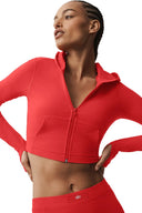 Alosoft Sincere Fitted Jacket - Bright Red - Unmatched Kicks - ALO