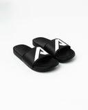 Alpha Slides - Black / White - Unmatched Kicks - Alphalete