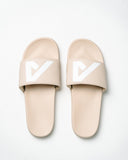 Alpha Slides - Cream / White - Unmatched Kicks - Alphalete