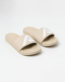Alpha Slides - Cream / White - Unmatched Kicks - Alphalete