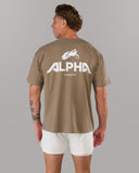 Alpha Tee - Carob - Unmatched Kicks - Alphalete