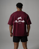 Alpha Tee - Merlot - Unmatched Kicks - Alphalete