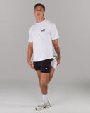 Alpha Tee - White - Unmatched Kicks - Alphalete
