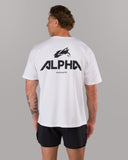 Alpha Tee - White - Unmatched Kicks - Alphalete