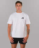 Alpha Tee - White - Unmatched Kicks - Alphalete